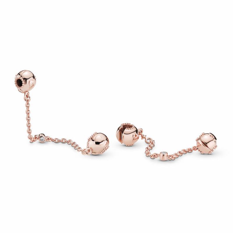 Pandora Rose™ Embossed Hearts Safety Chain NZ (097641-NSU)